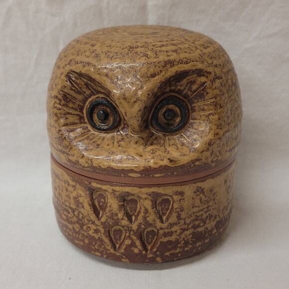 Handmade Other - Clay Pottery Owl Jar
